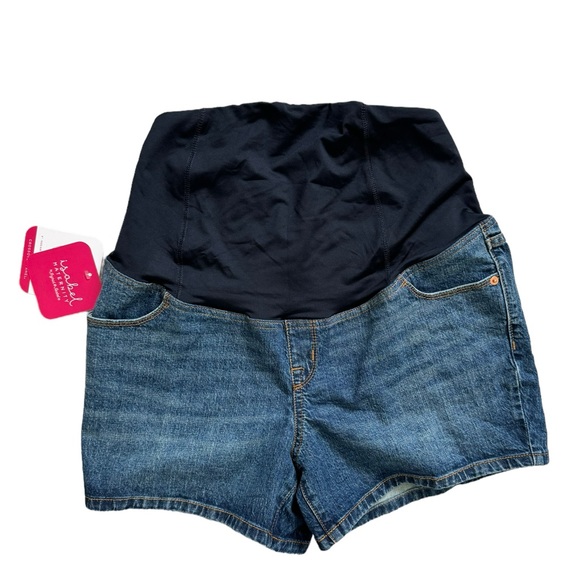 Isabel Maternity by Ingrid & Isabel Pants - ISABEL MATERNITY 4” JEAN SHORTS with Crossover Panel Target Shorts
